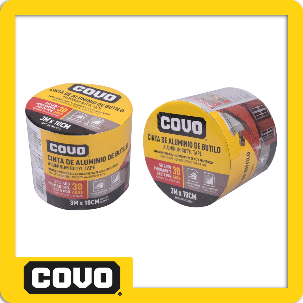 Cinta de aluminio impermeabilisante (butilo) 10cmx3m grosor 1.5mm