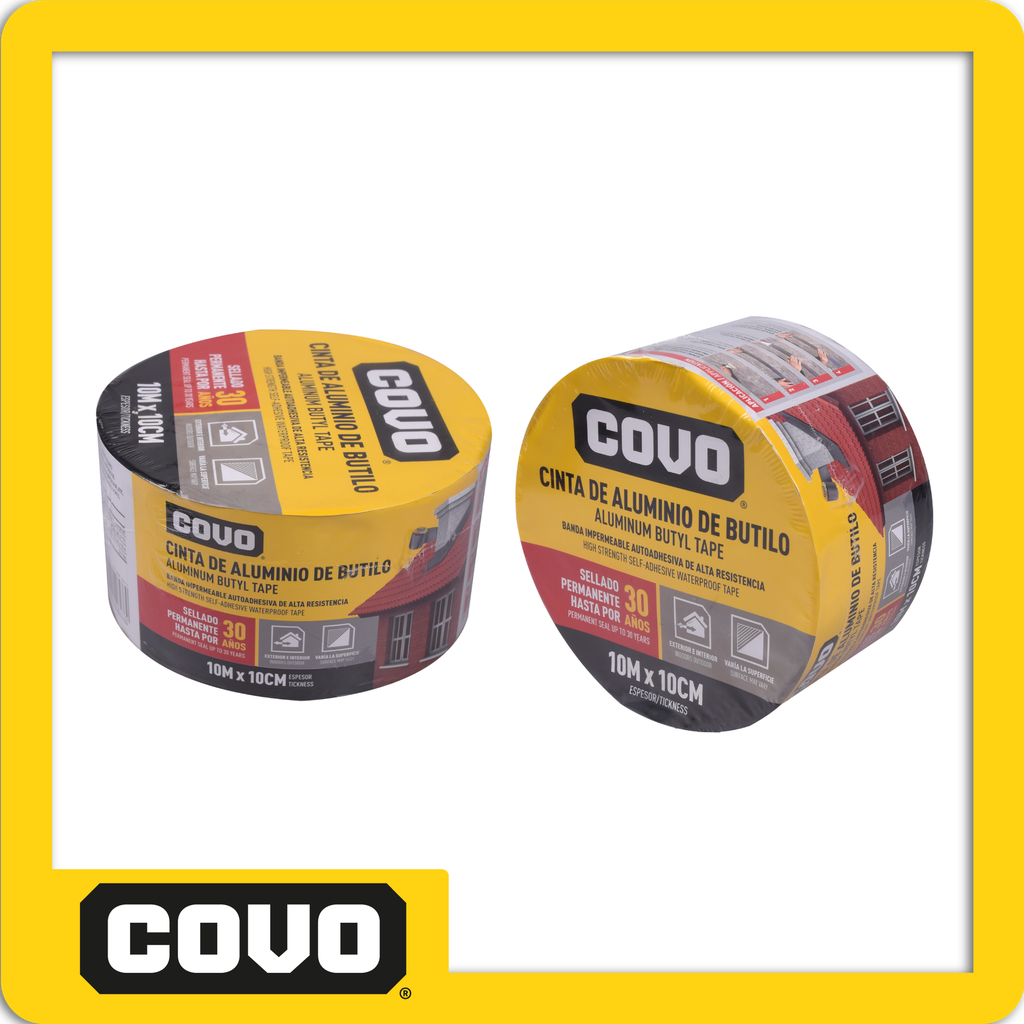 Cinta de aluminio impermeabilisante (butilo) 10cmx10m grosor 2mm