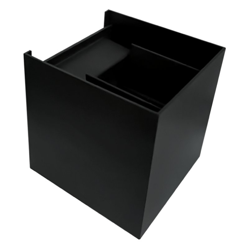 [IDL80] Aplique led box-10x10 6w negro/3000k