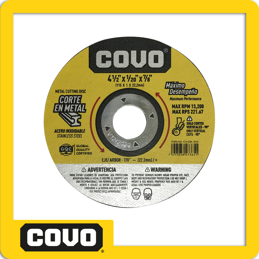 [CV-CW-1512] Disco corte metal 4  1/2'