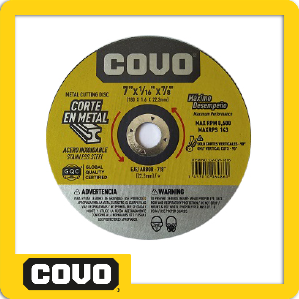 [CV-CW-1816] Disco corte metal 7x1/16