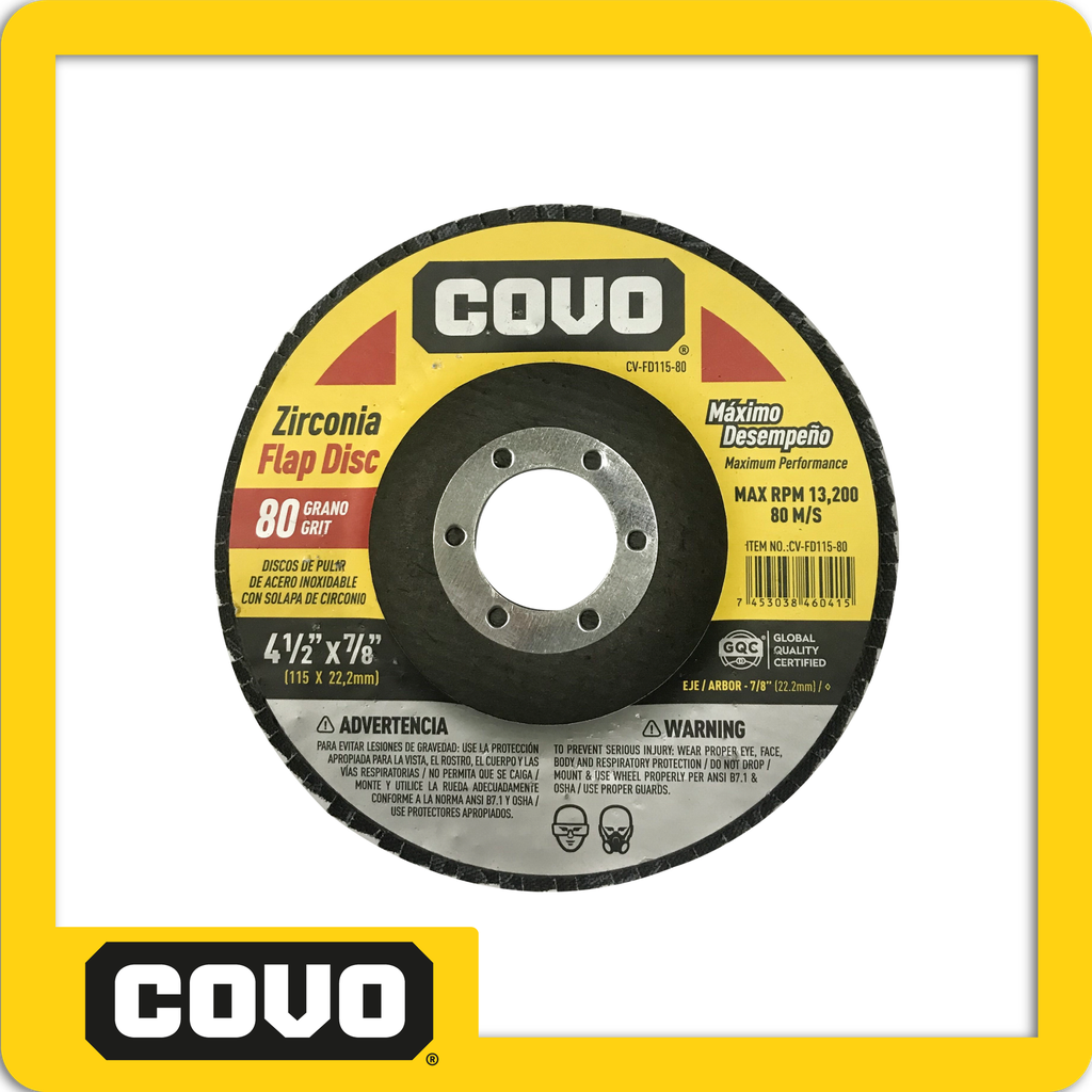 [CV-FD115-80] Disco flap 4-1/2 pulgadas grano 80