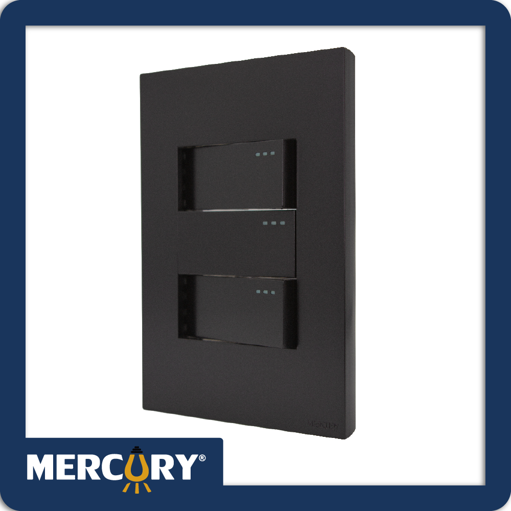 Interruptor triple conmutable black luxury