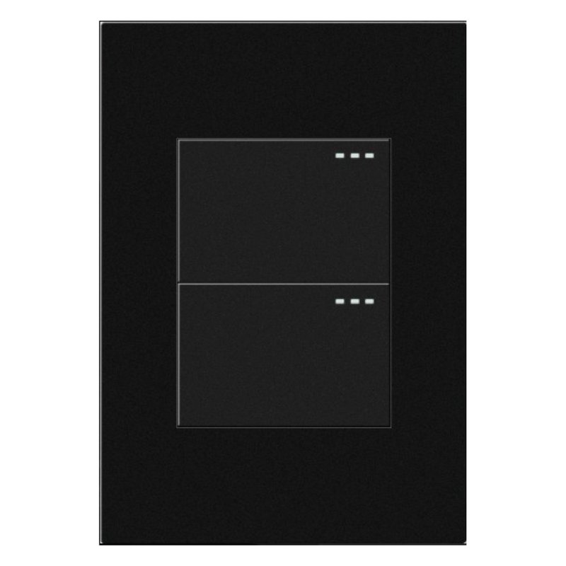 Interruptor doble conmutable black luxury