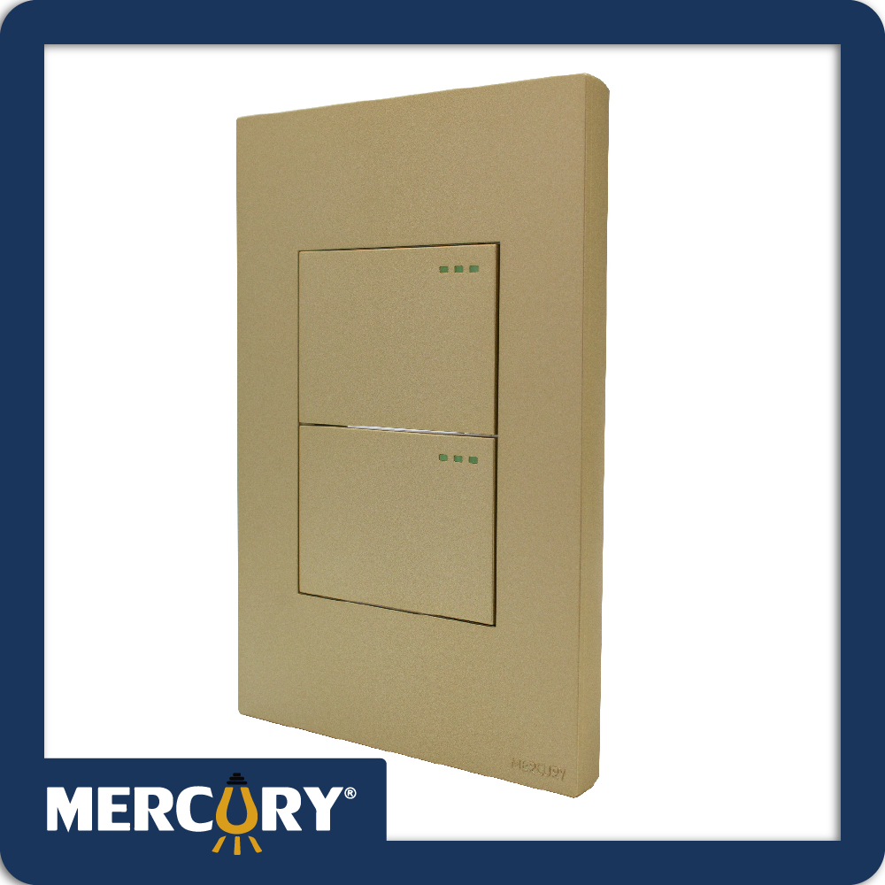 [ETI127] Interruptor doble conmutable golden luxury