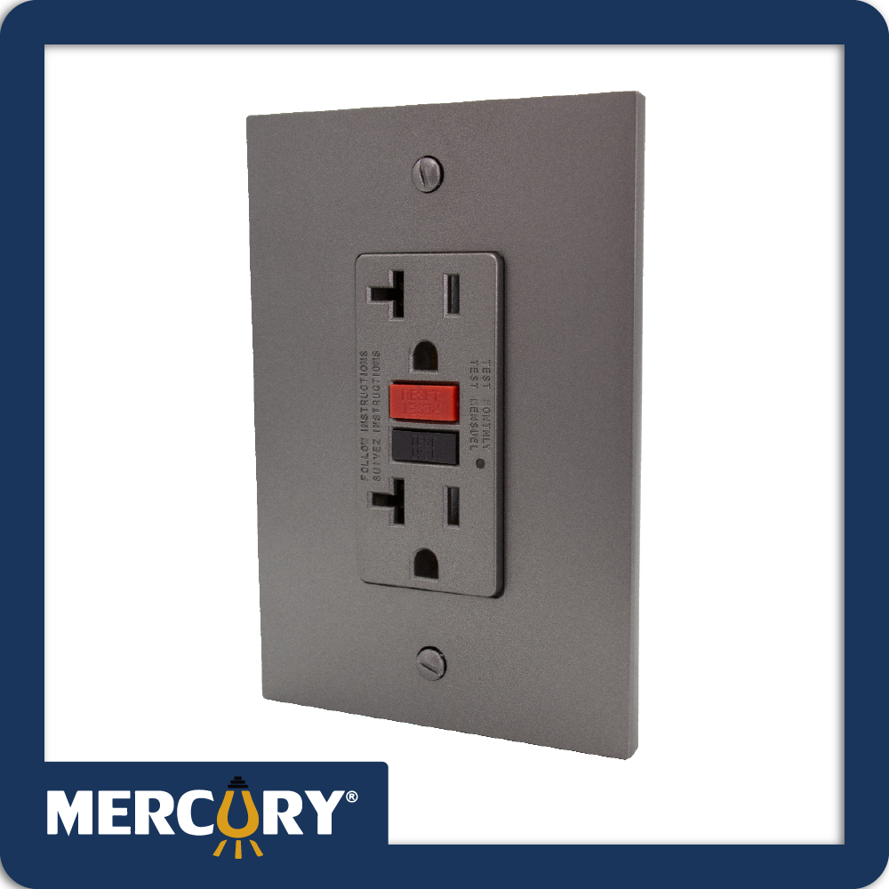 Toma gfci 20a silver luxury