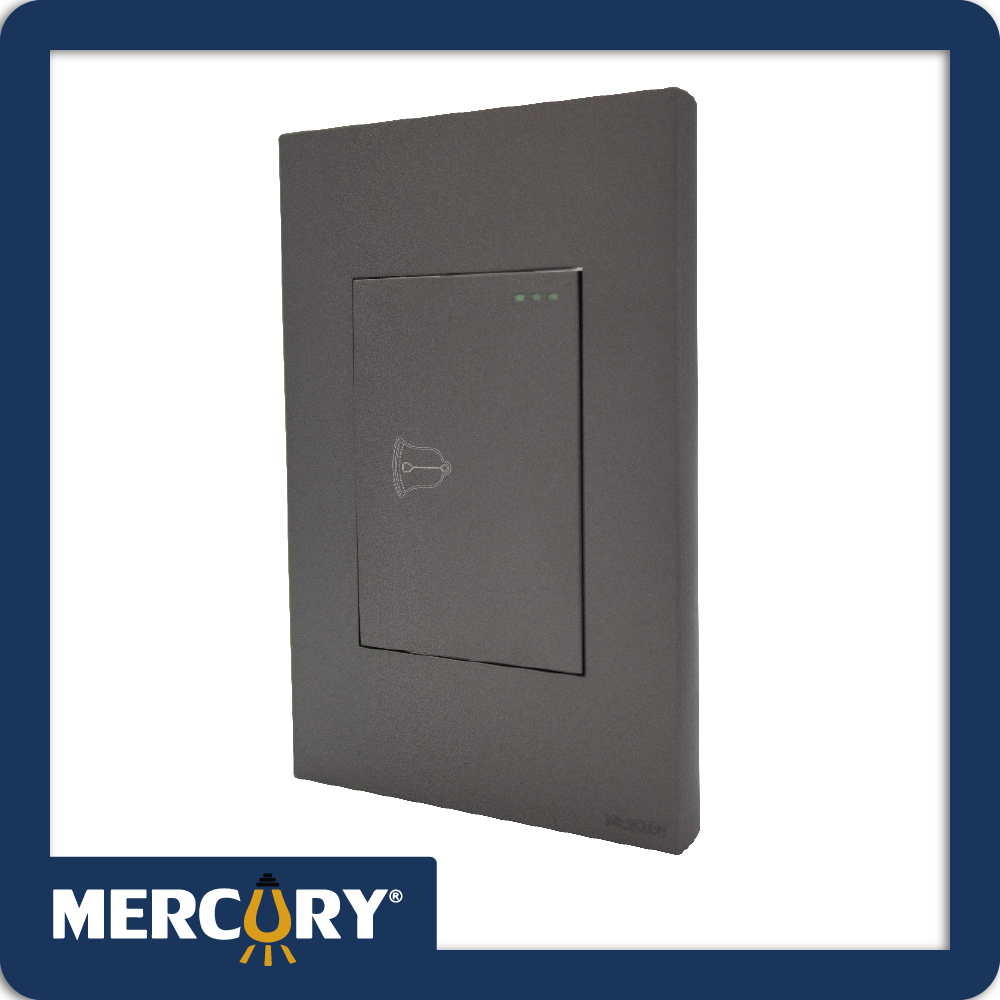 [ETI118] Pulsador sencillo silver luxury