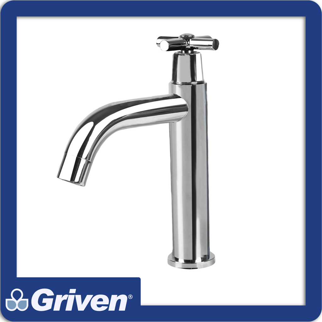 Grifo individual para lavamanos cuello alto pza