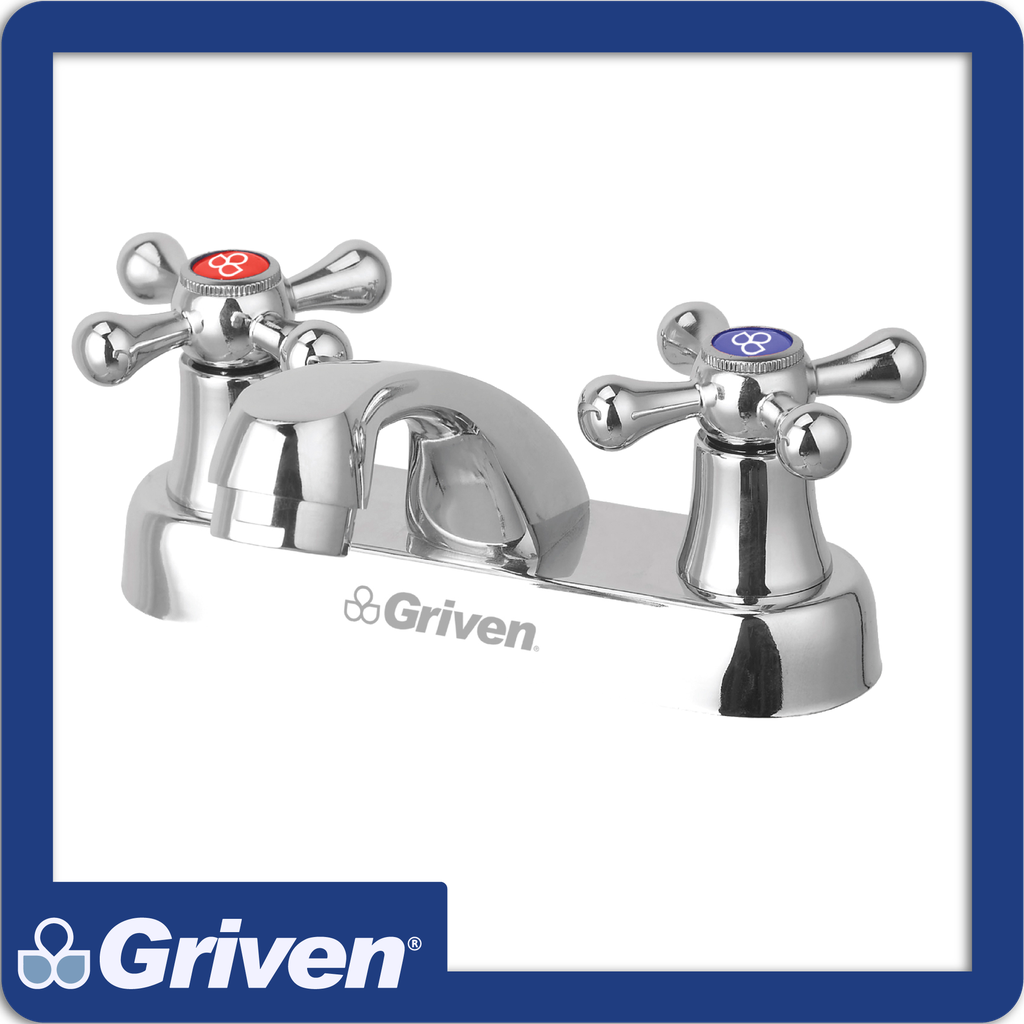 Grifo central para lavamanos cuello corto 4" pza