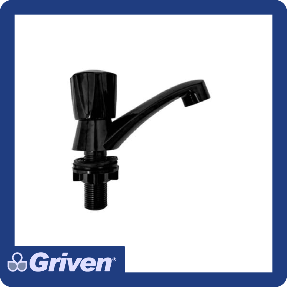 [GVB-ZF321-B] Griferia individual p/lavamanis negra 1/4" ABS