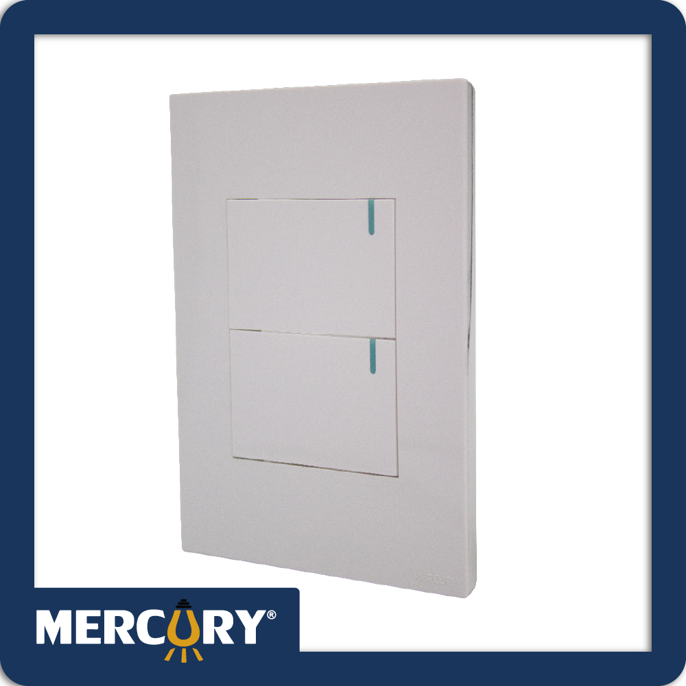 Interruptor doble conmutable white luxury