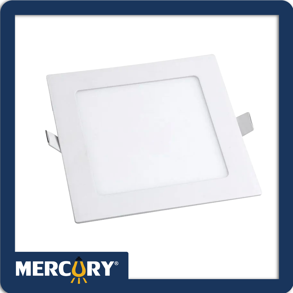 Panel led cuadrado 12w 6" blanco incrustar