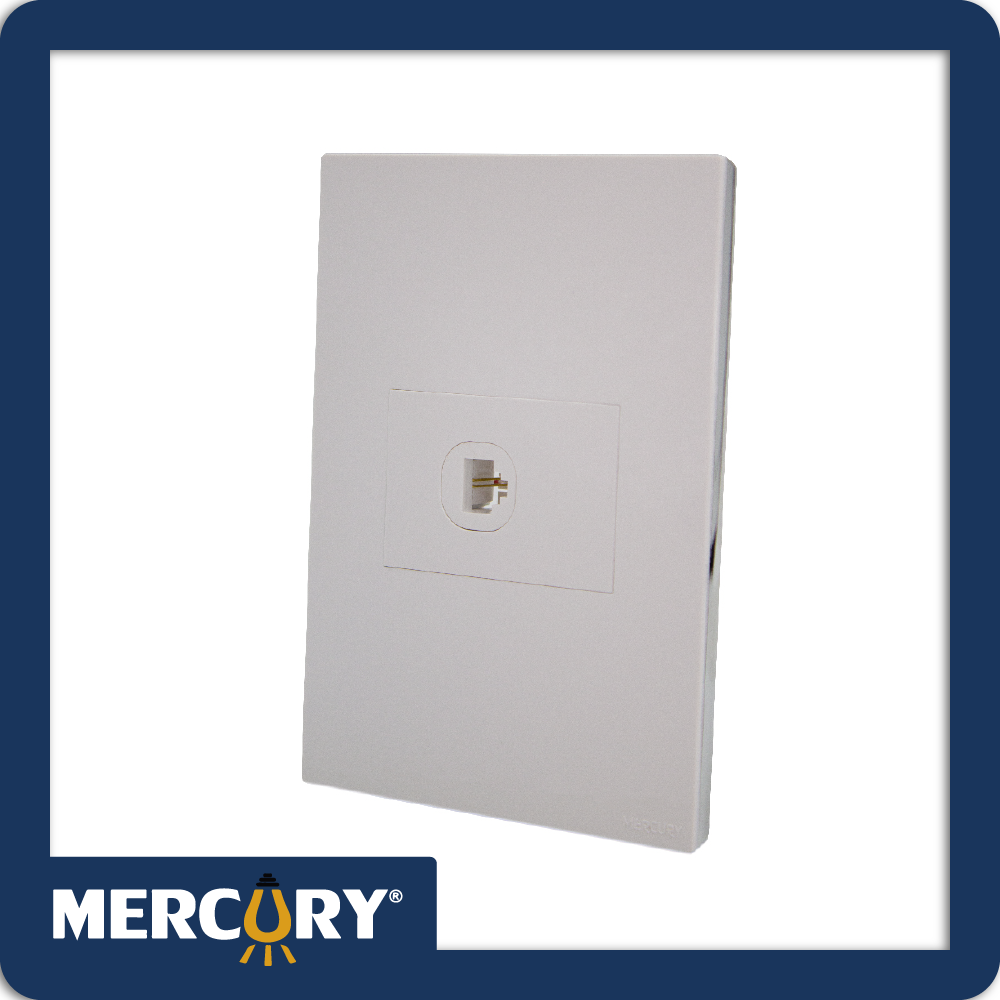 Toma telefono sencilla white luxury