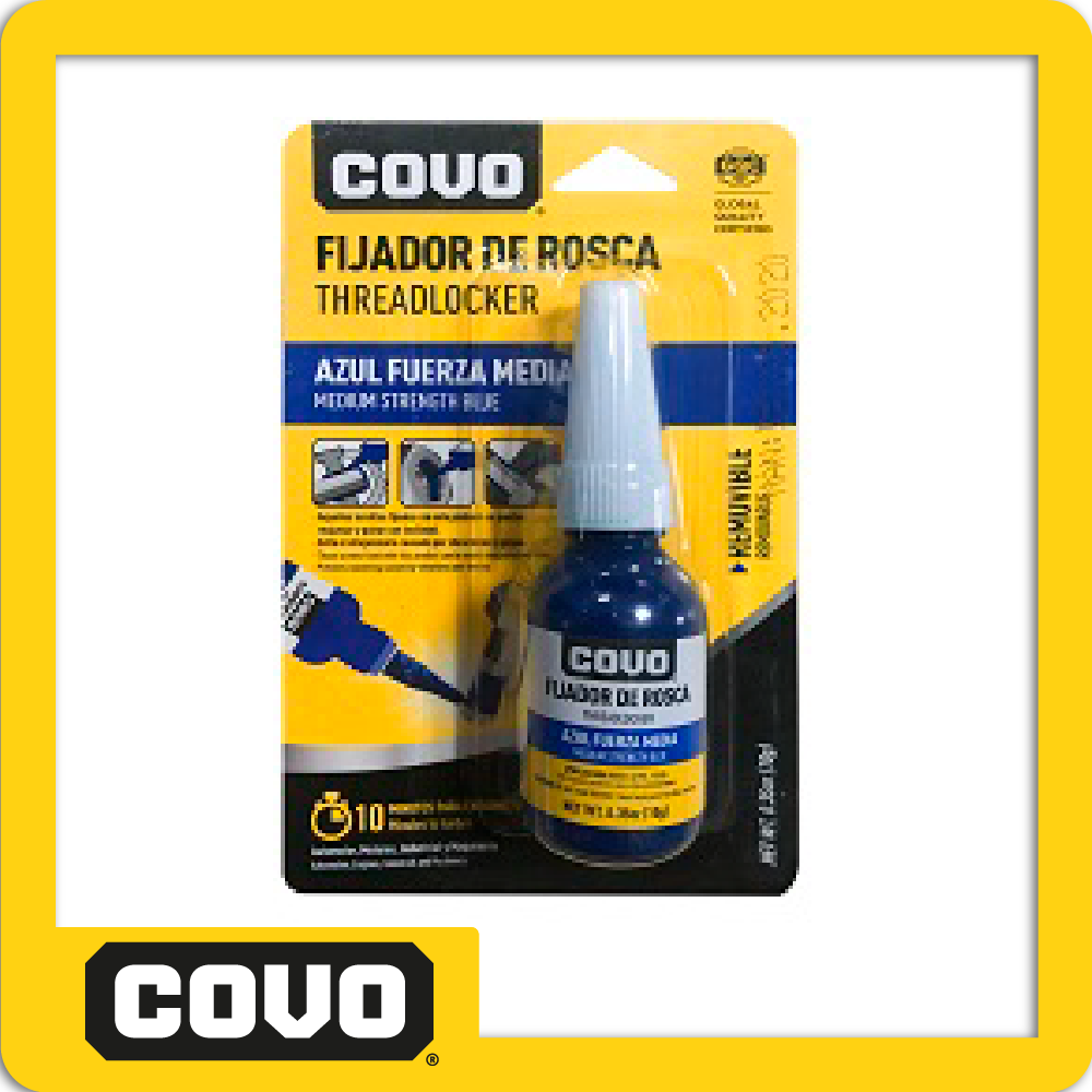 Fijador de rosca fuerza media azul blister pieza