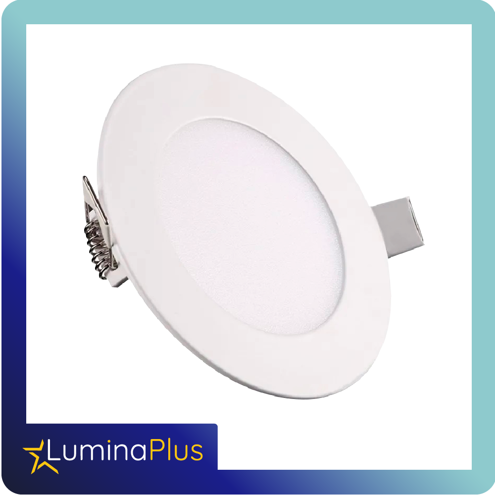 Panel led luminaplus 6w 4 pulgadas blanco redondo incrustar