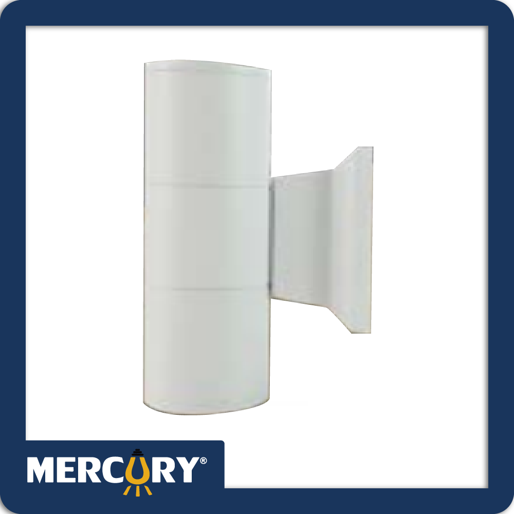 Aplique pared gu10 x2 cilindro blanco ip65