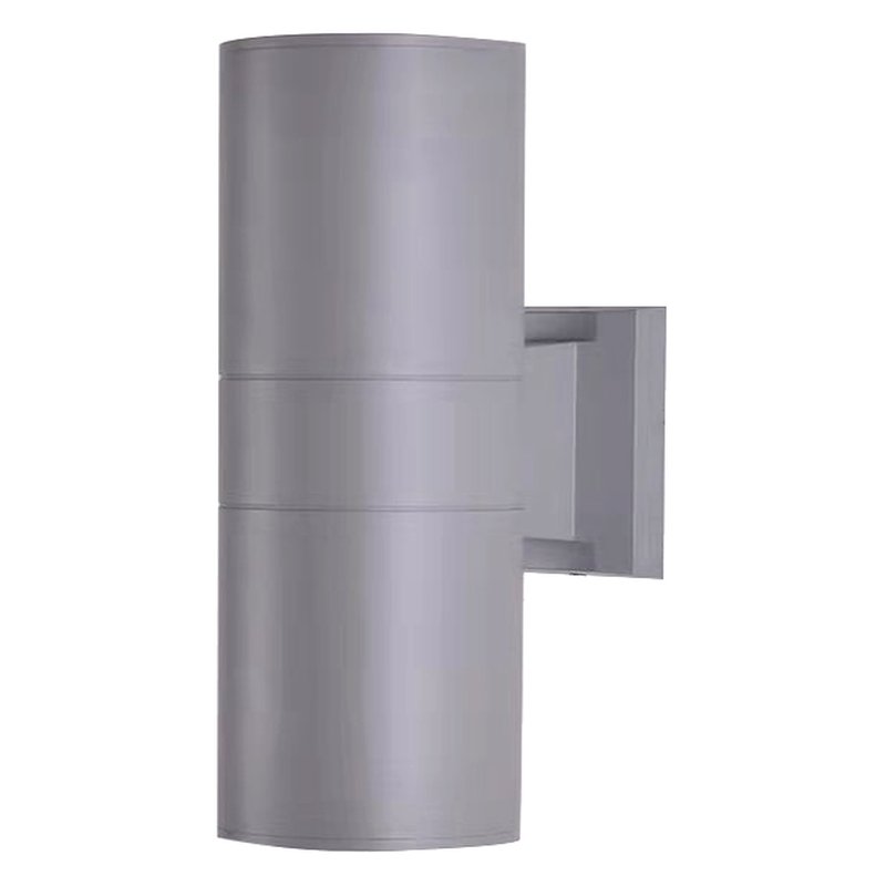 Aplique pared gu10 x2 cilindro gris ip65