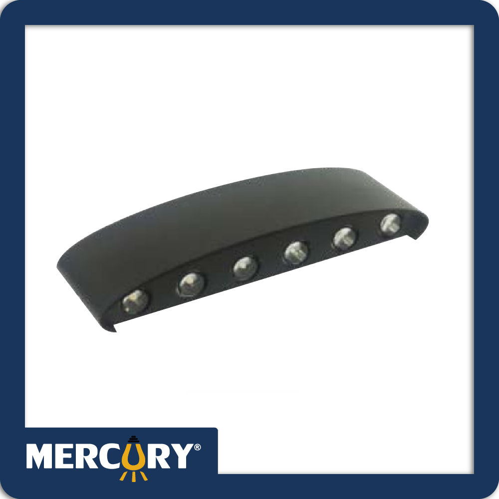 Aplique led up&down 12w negro 3000k