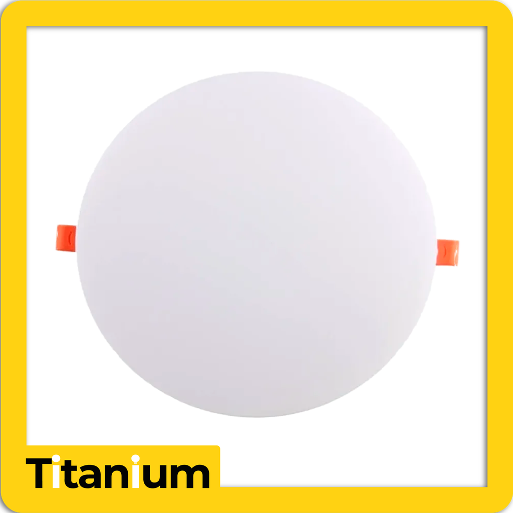 Panel led frameless titanium redondo  36w incrustar 6500k