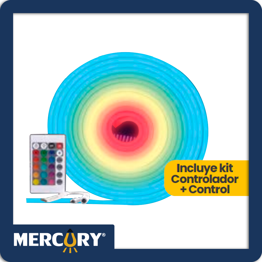 Neon dream wave 12v ip65 rgb rollo *5m incluye kit controlador