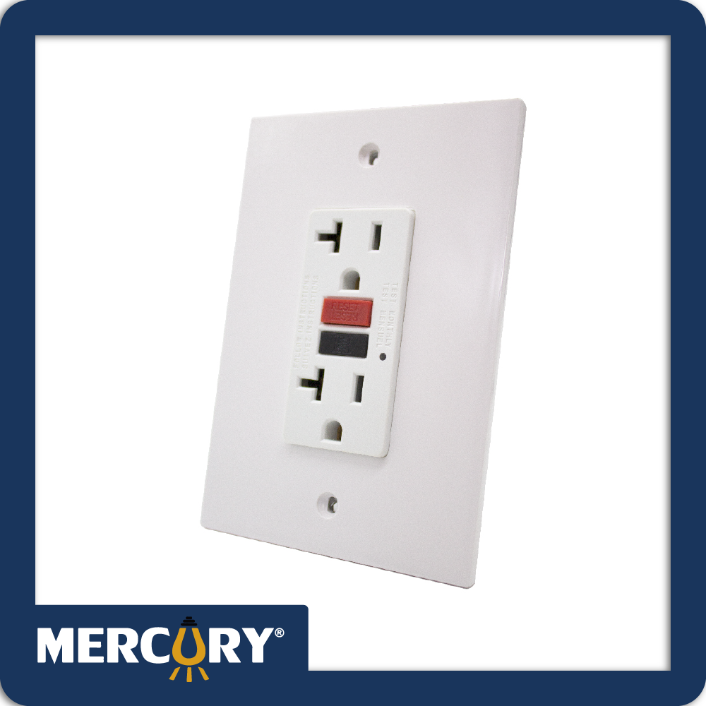 Toma gfci 20a white luxury