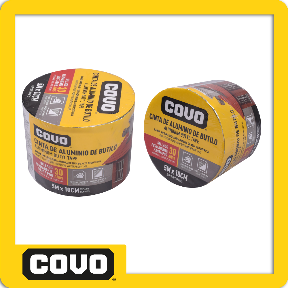 Cinta de aluminio de butilo - 10cm x 5m grosor 1.5m