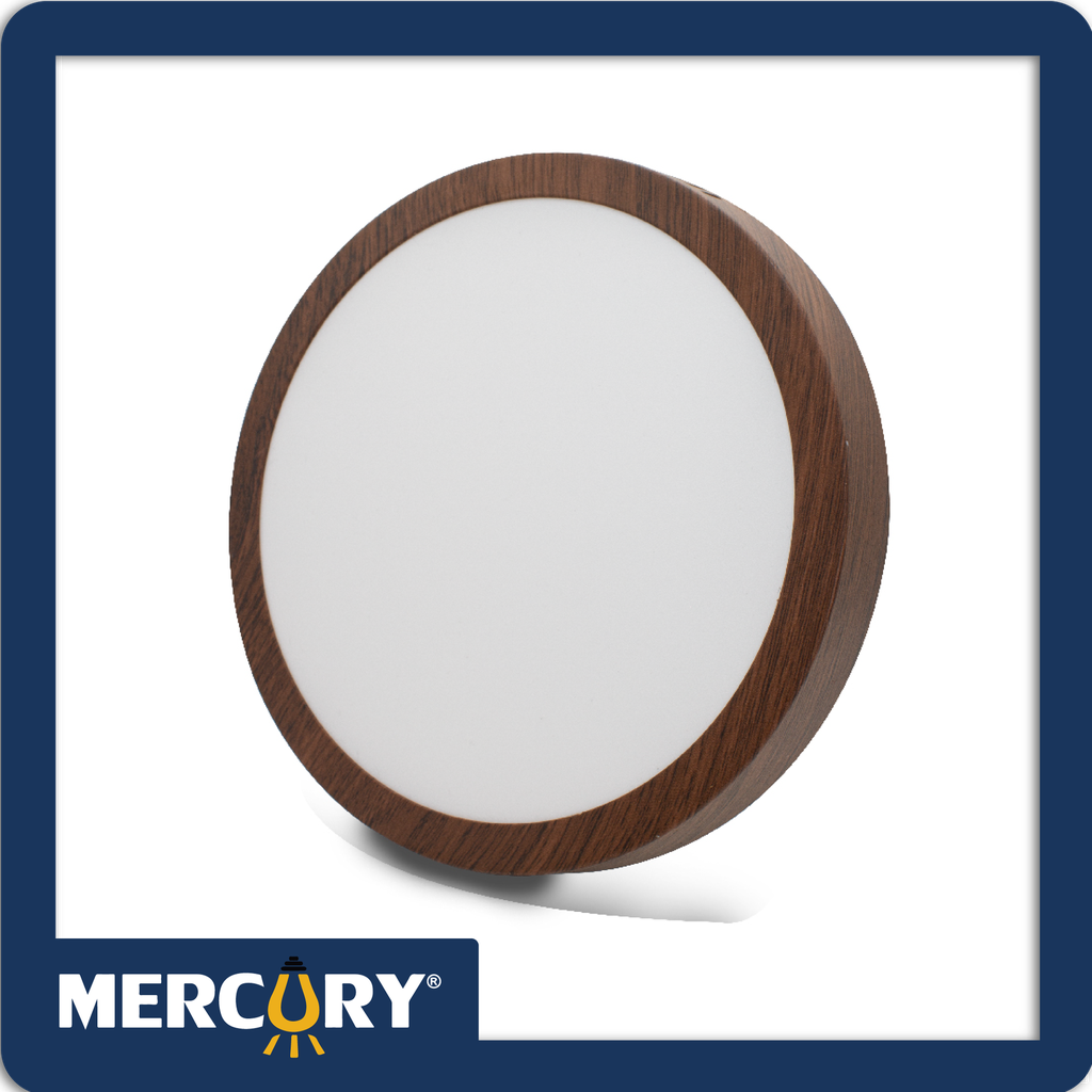Panel led madera sobreponer 18w/8" 6500k redondo