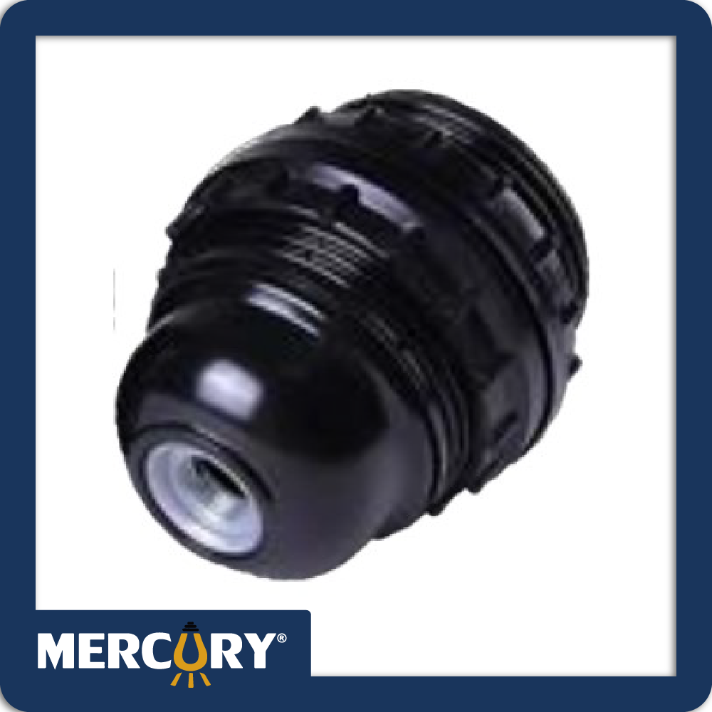 Portalampara e27 negro doble anillo