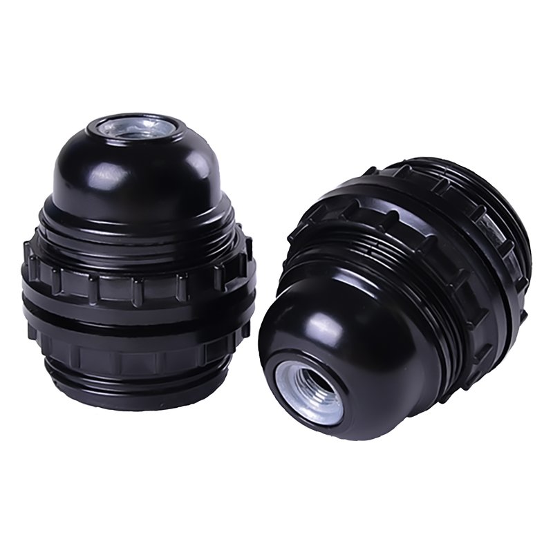 [EAE12] Portalampara e27 negro doble anillo