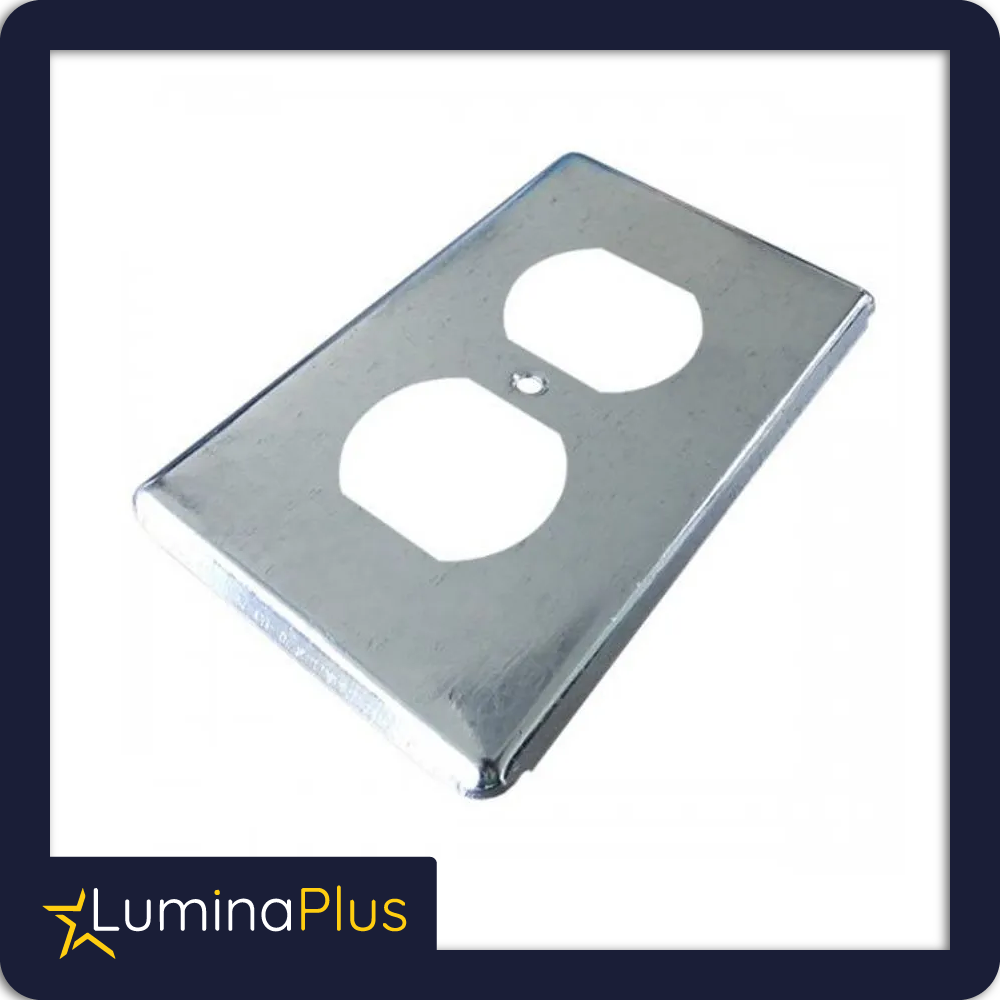 Tapa para toma metalica