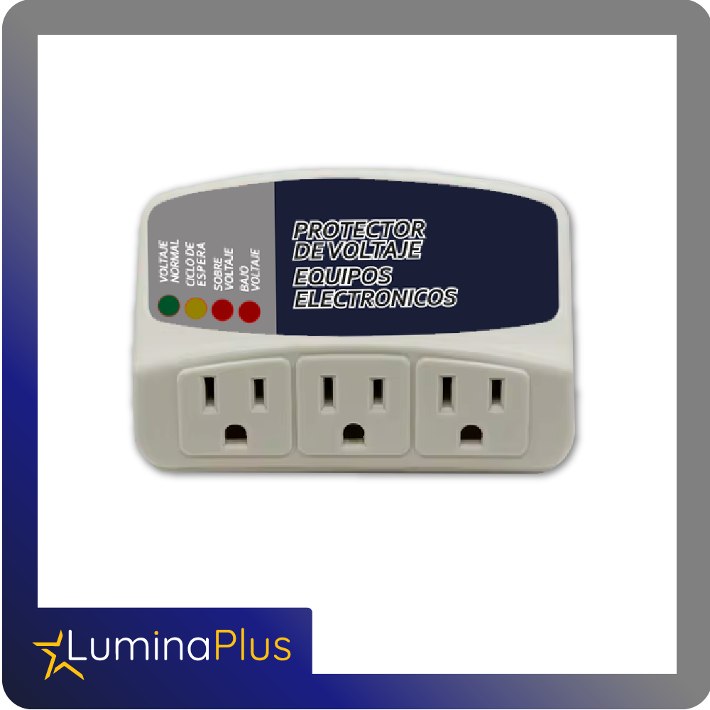 [ECA3T] Protector de voltaje 3 salidas 15a 120v ac blister
