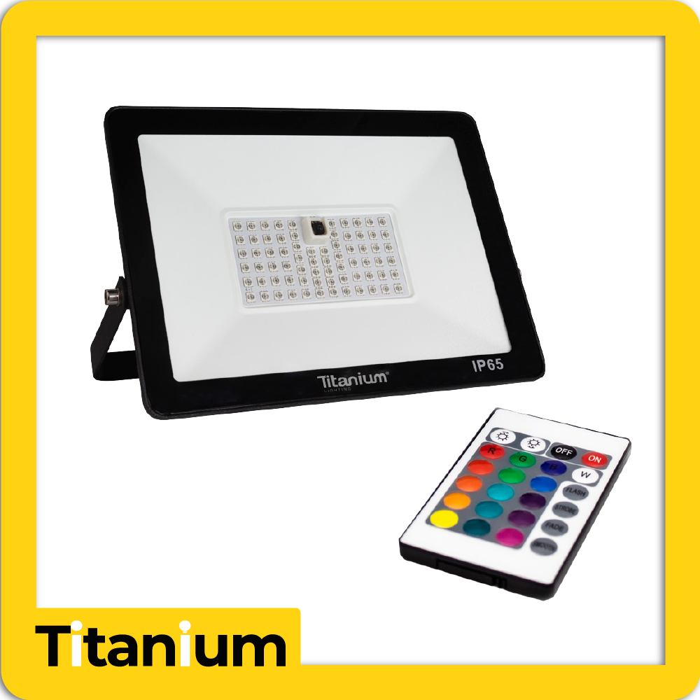 [TTA63] Reflector led titanium rgb 100w tableta