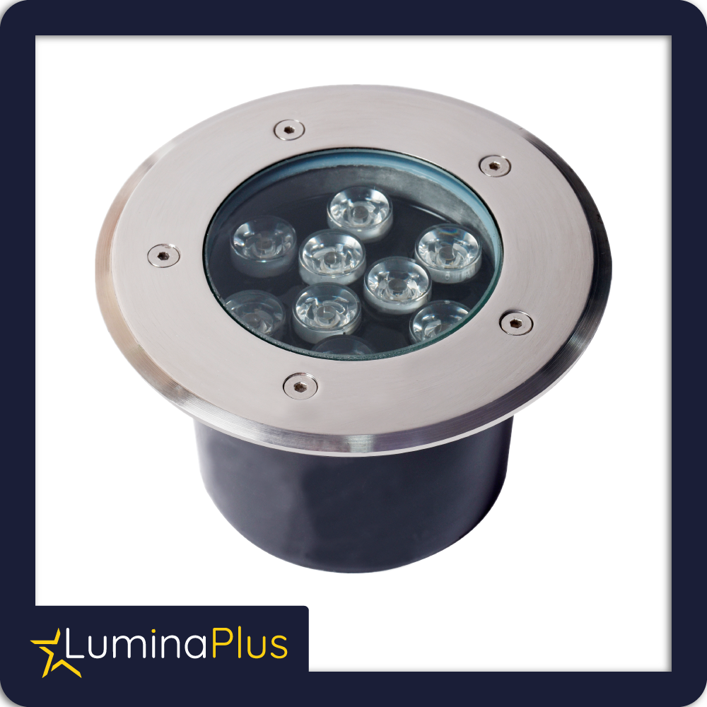 [IPL106L] Bala de piso 9w 6" 6500k satin luz blanca