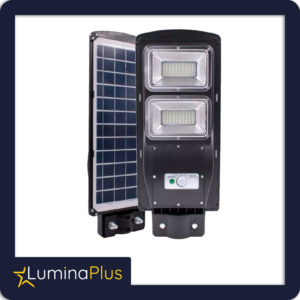 Luminaria solar led alumbrado publico 60w 6500k con sensor