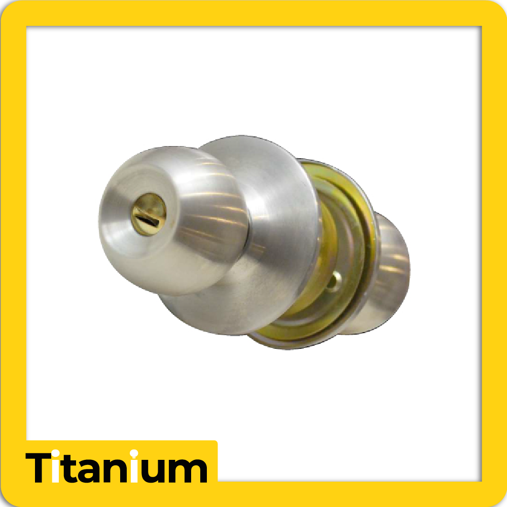 Cerradura alcoba titanium metalica cromada