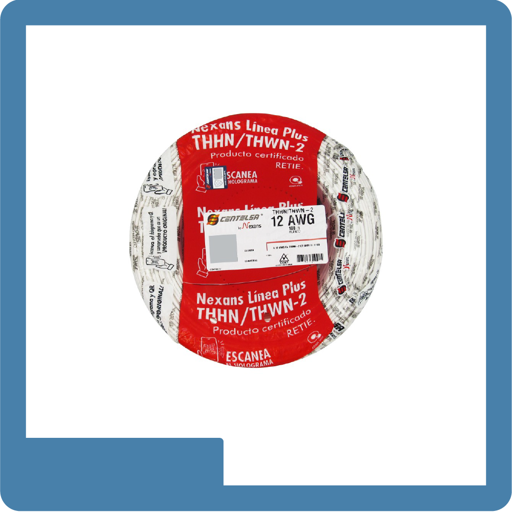 Alambre cen THHN 12 blanco