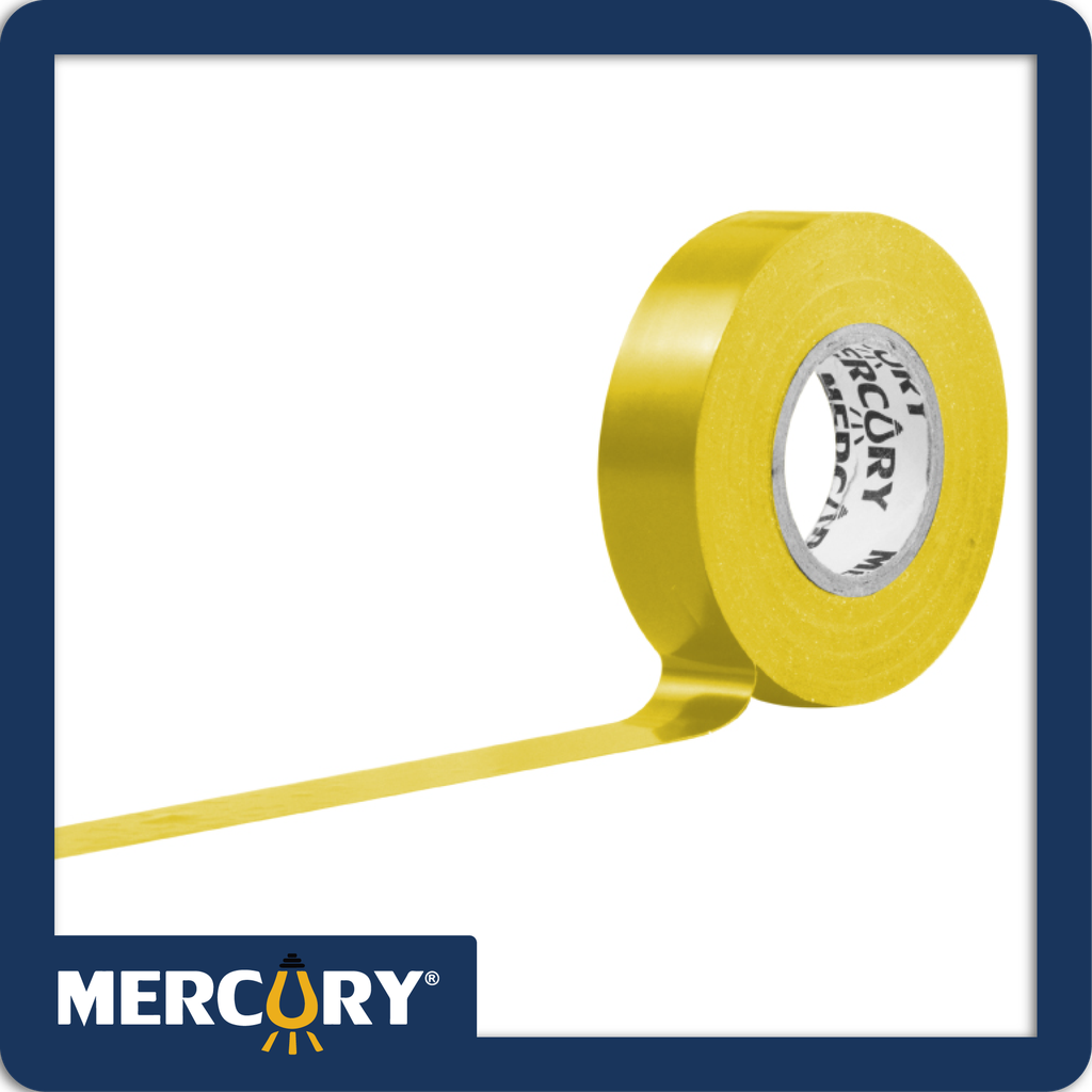 Cinta aislante 15m amarillo mercury certificacion ul