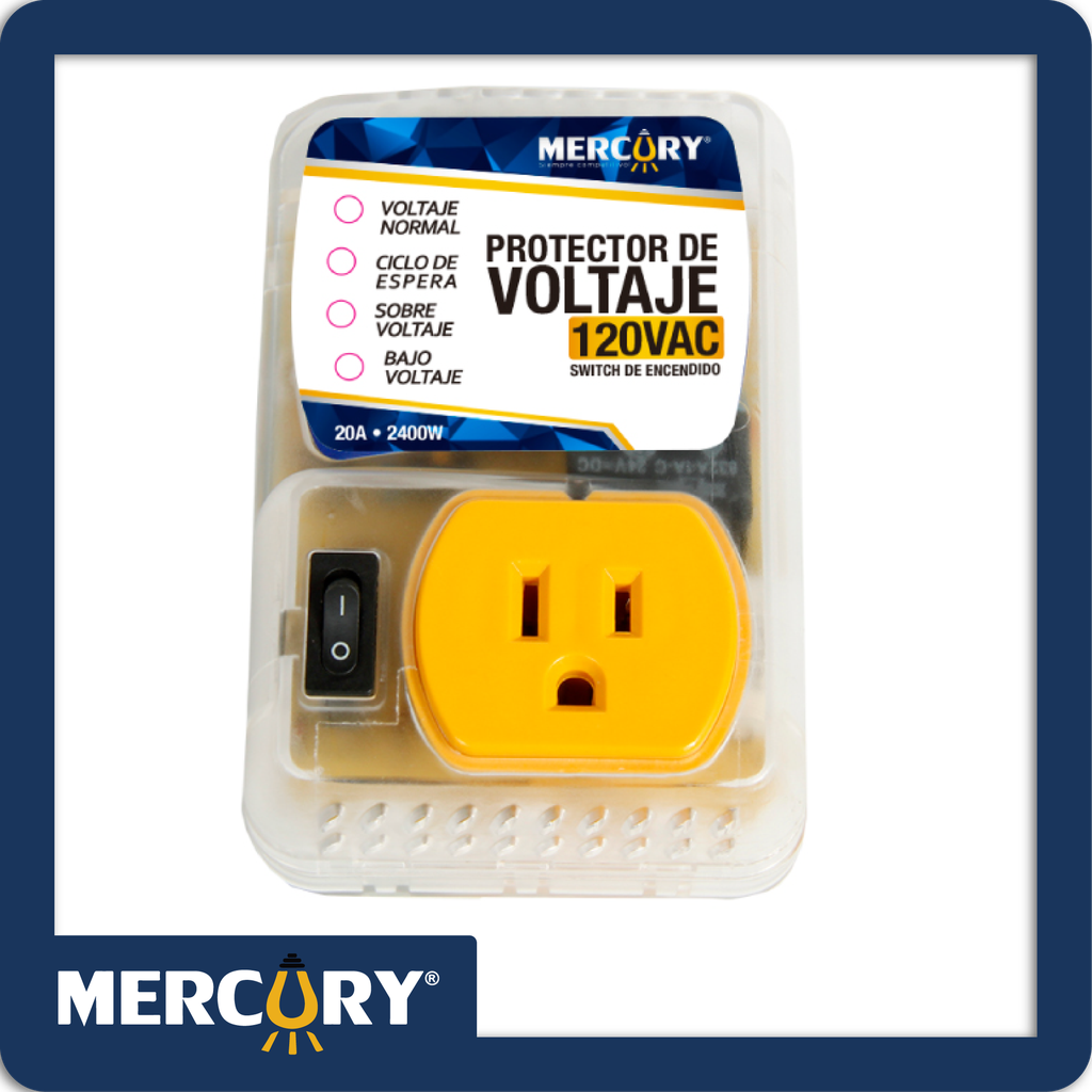 Protector de voltaje 20a 2400w 120v ac blister