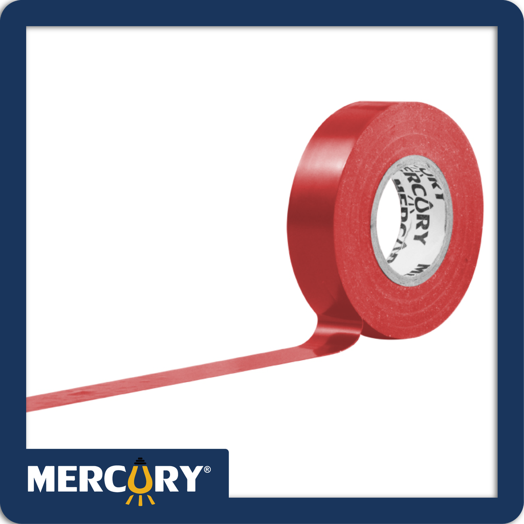Cinta aislante 5m roja mercury certificacion ul