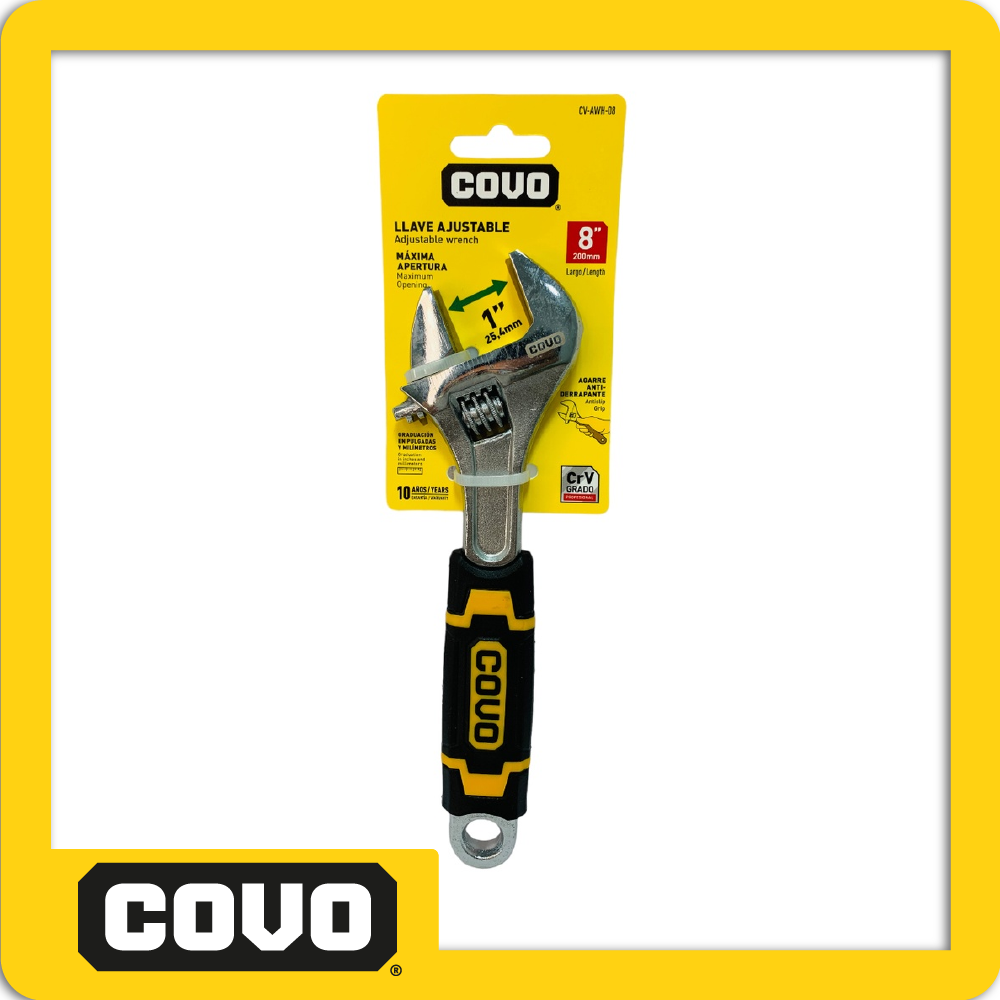 Llave de ajuste 8´´ mango grip