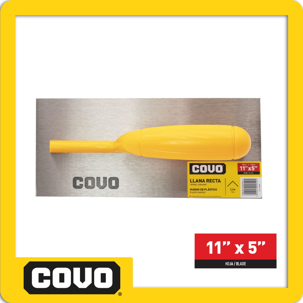 Llana recta lisa 11´´x5´´ mango plastico