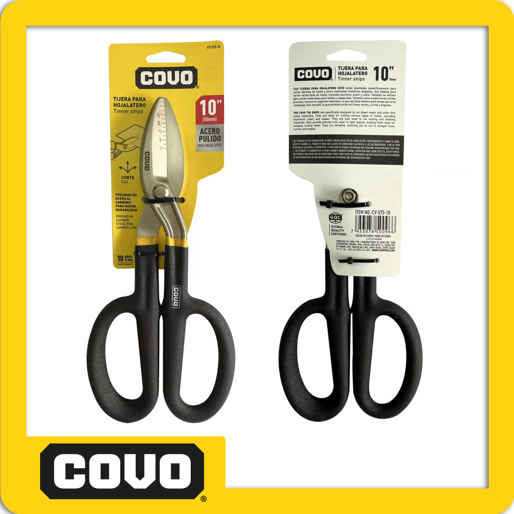 [CV-STS-10] Tijeras para hojalatero 10´´blister
