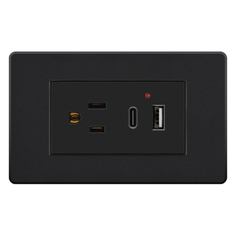 Toma+ usb mercury linea plus negra