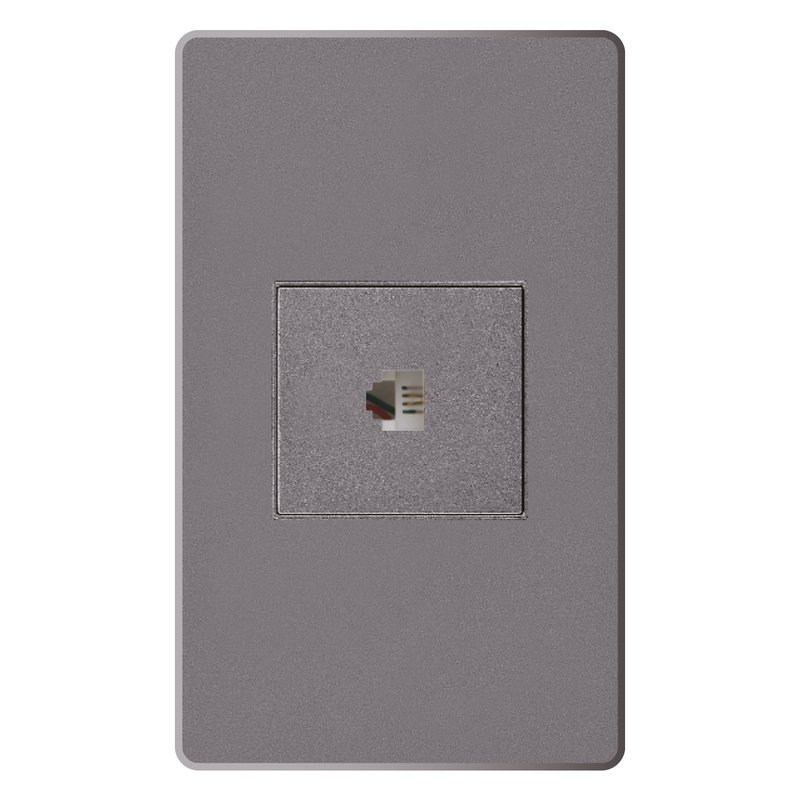 Toma telefono rj11 mercury linea plus silver