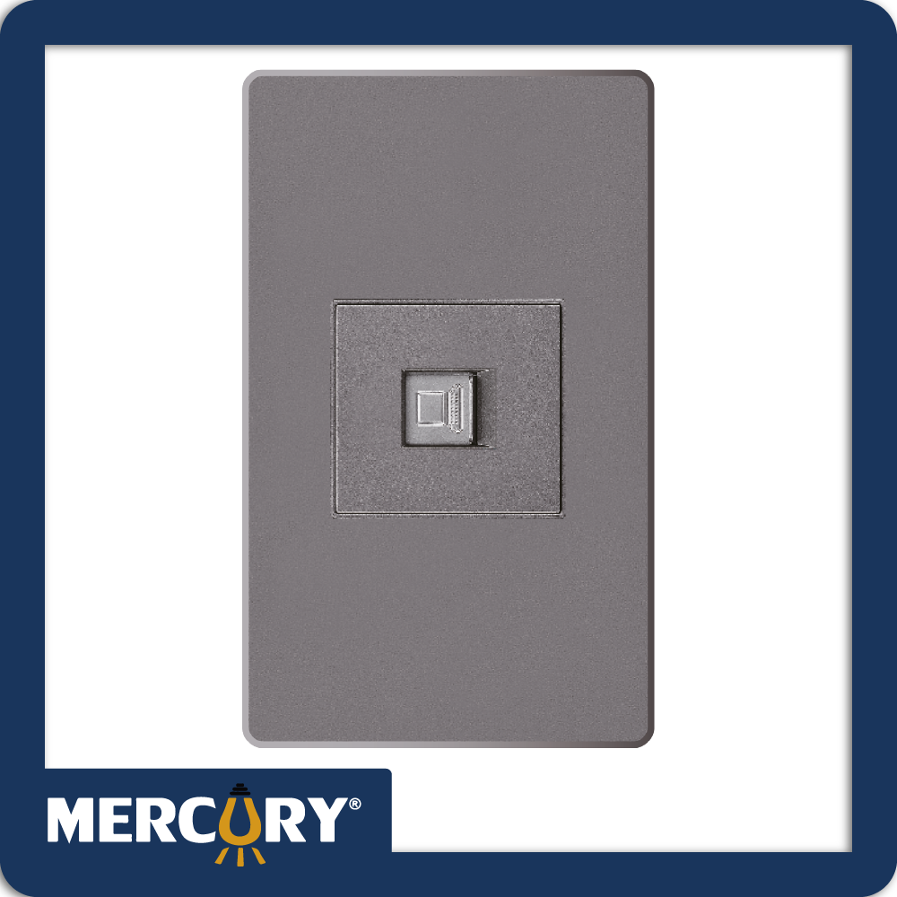 Toma rj45 pc mercury linea plus silver