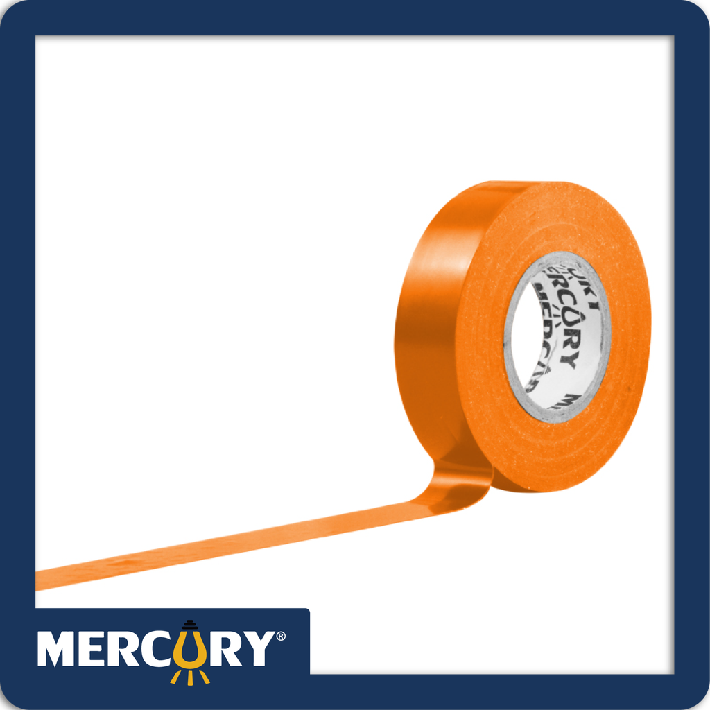 [ECA68] Cinta aislante 15m naranja mercury certificacion ul