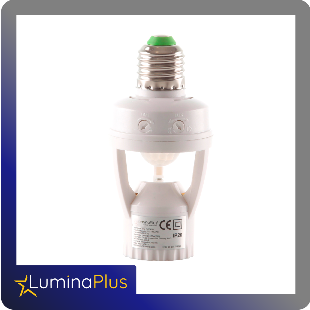 sensor roseta e27 luminaplus
