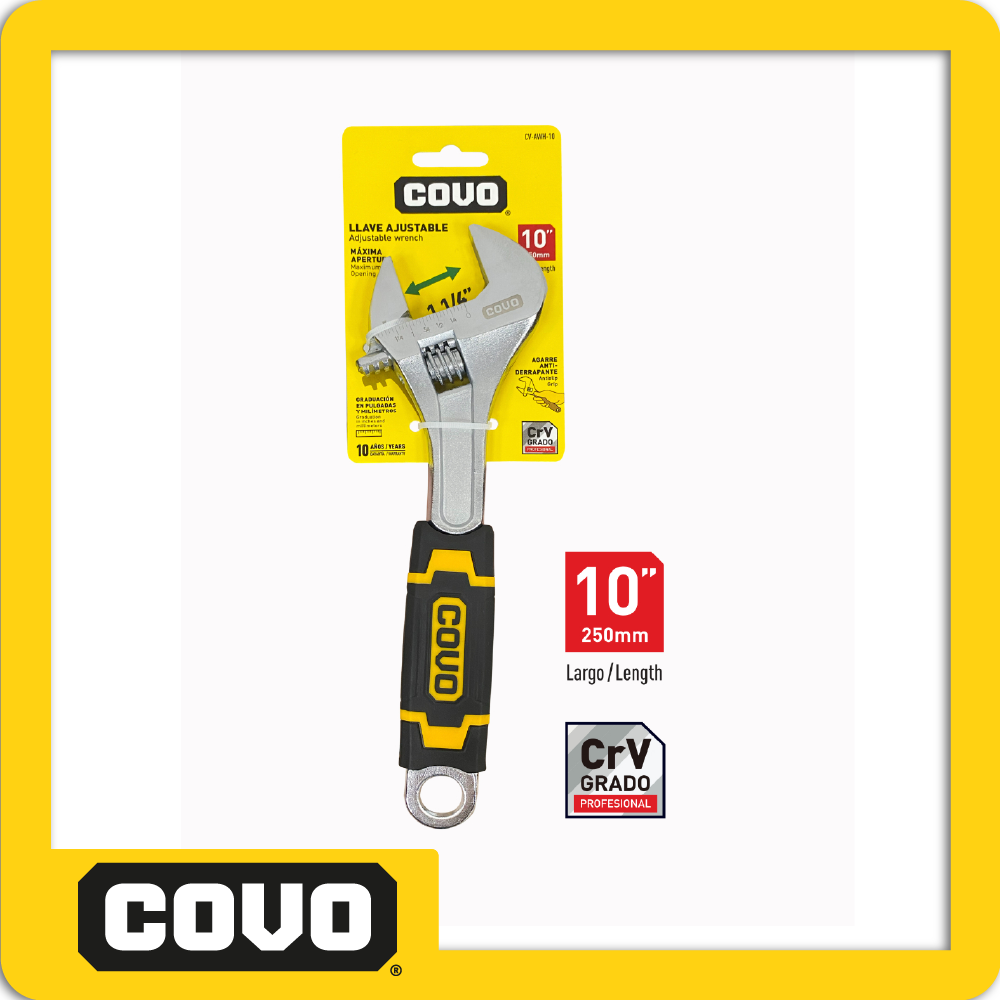 Llave ajustable 10 mango grip