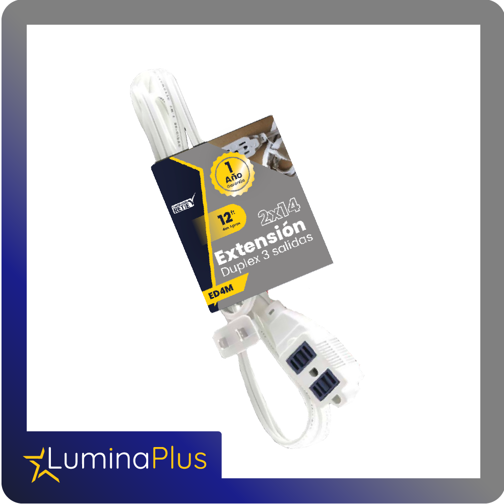 [ED4M] Extension duplex 2x14 12ft (4m aprox) linea hogar