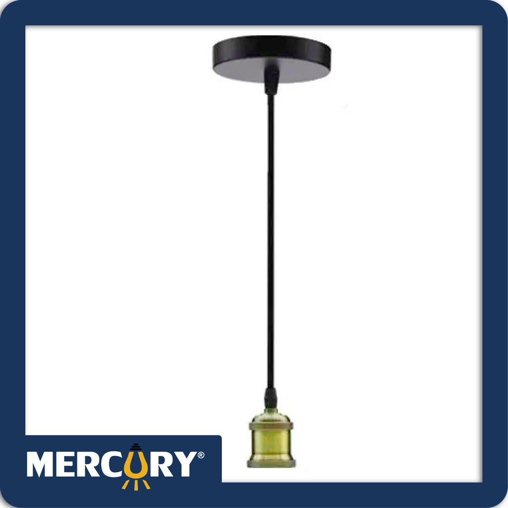 [ECA75] Portalampara vintage e27 colgante color oro